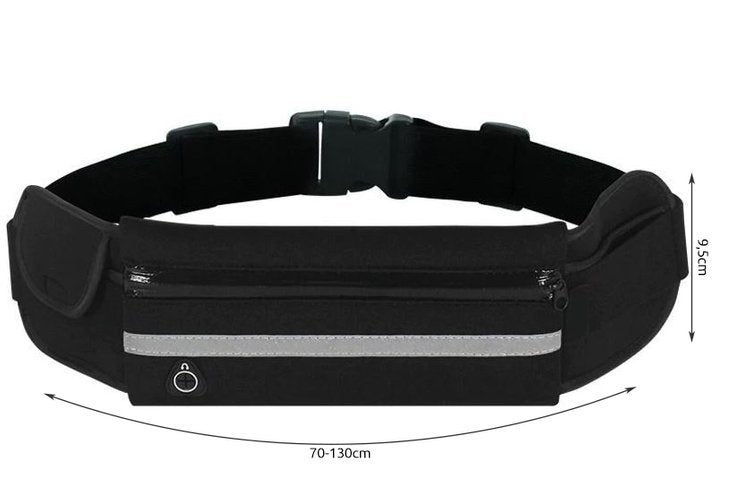 Running Belt Heuptas Sport Hardlopen, Wandelen & Fietsen Reflecterend Zwart Kopen Online