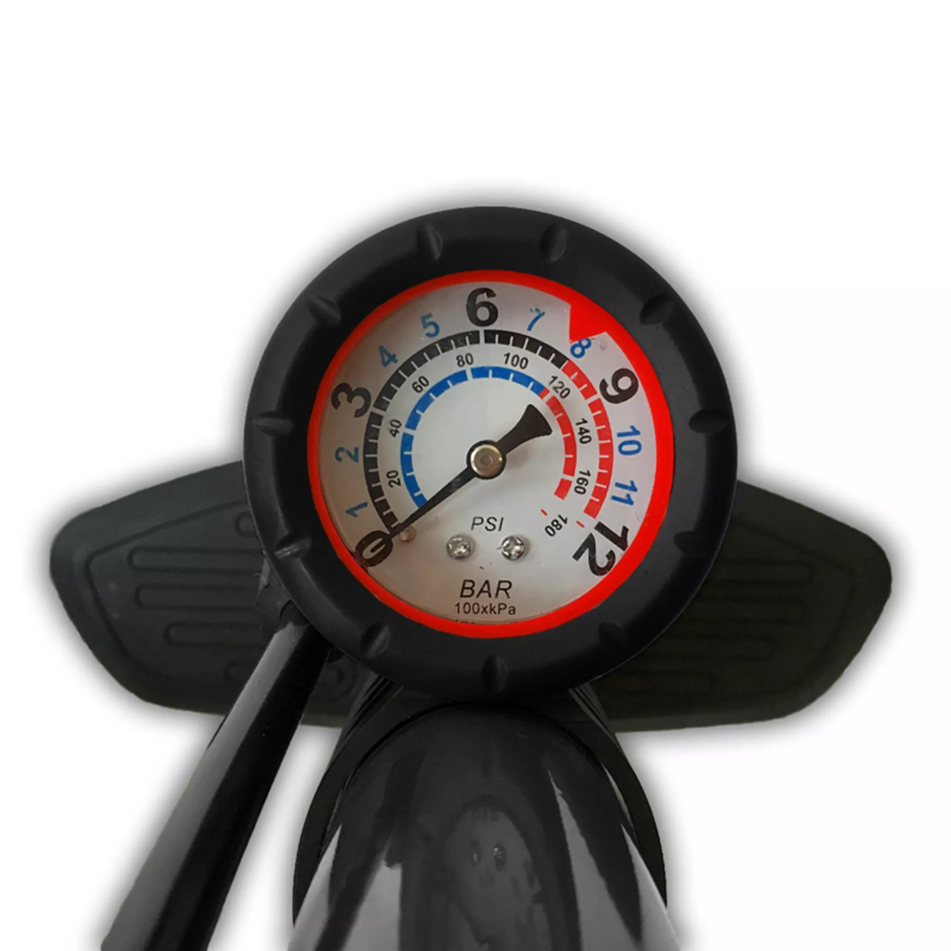 Stalen Voetpomp met Manometer - 6 BAR - Zwart kopen