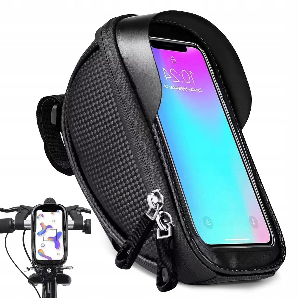 Stuurtas Fiets Met Telefoonhouder 1,6 Liter Zwarte Tas kopen