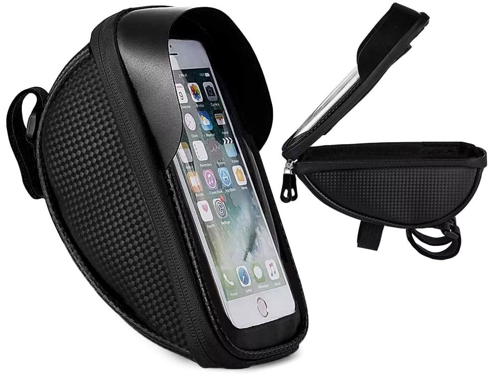 Stuurtas Fiets Met Telefoonhouder 1,6 Liter Zwarte Tas kopen