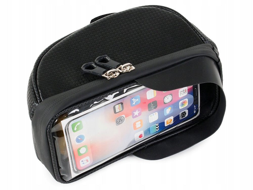 Stuurtas Fiets Met Telefoonhouder 1,6 Liter Zwarte Tas kopen