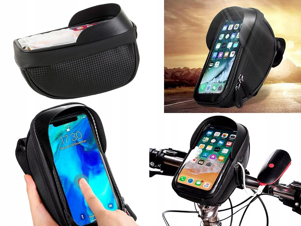 Stuurtas Fiets Met Telefoonhouder 1,6 Liter Zwarte Tas kopen