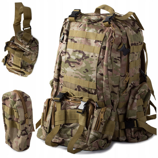 Tactische Survival camouflage rugzak 48,5 Liter Bos kopen