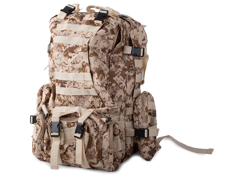 Tactische Survival camouflage rugzak 48,5 Liter Bruin kopen