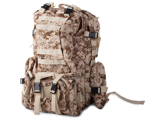 Tactische Survival camouflage rugzak 48,5 Liter Bruin kopen