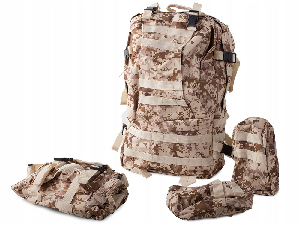 Tactische Survival camouflage rugzak 48,5 Liter Bruin kopen