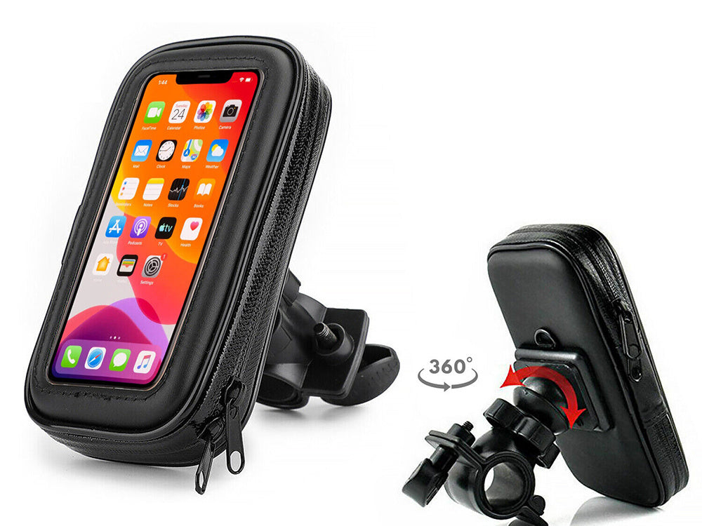 Telefoonhouder Fiets Waterdicht Zwart 360 Graden Draaibaar GSM Houder Motor kopen online