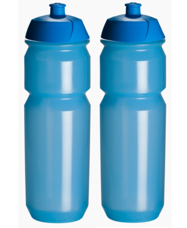 2x Drinkbussen Pro Sport Lights - 750 ml - Transparant Blauw