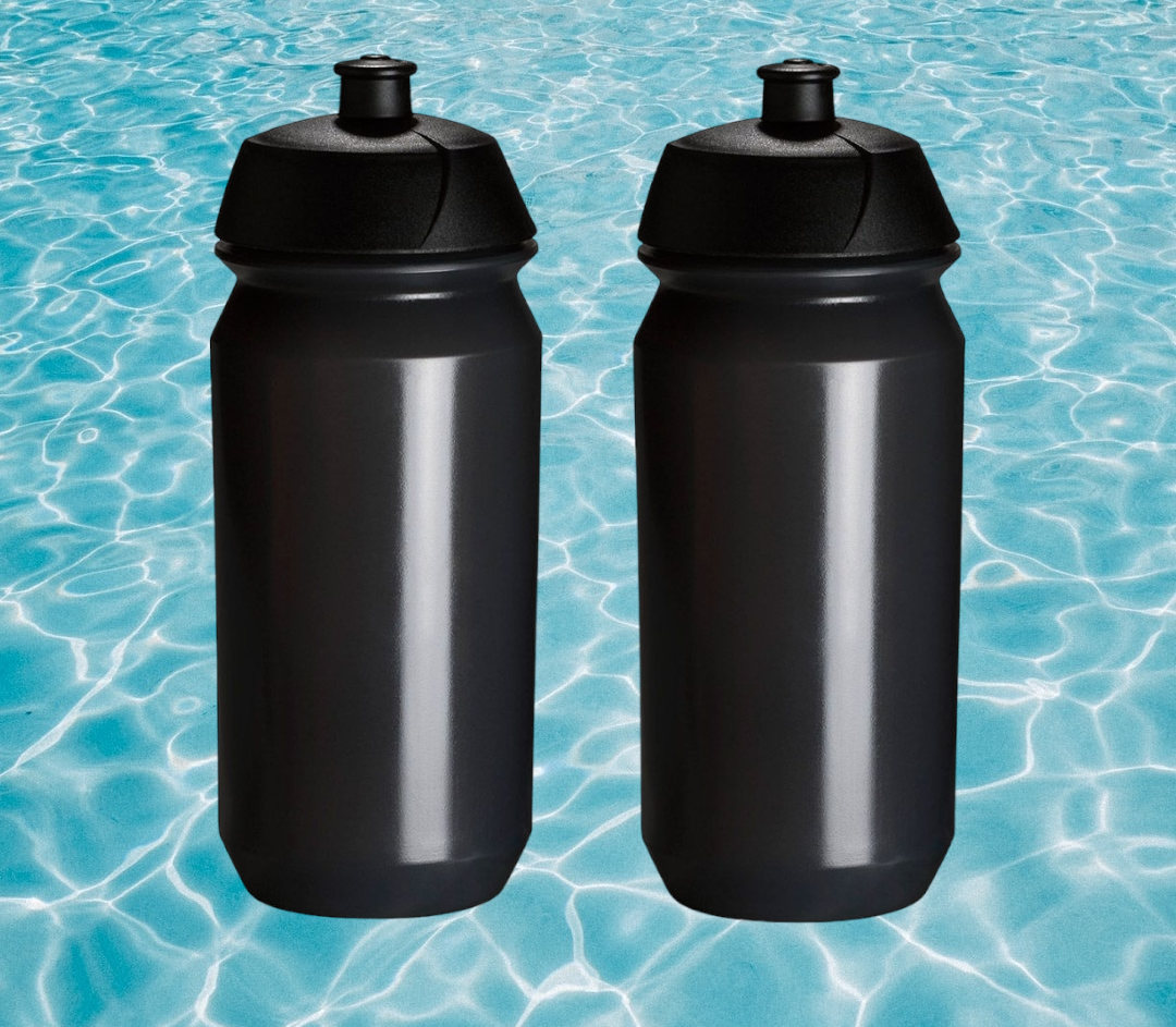2 x Pro Sport Lights Bidon - 500 ml - Transparant Zwart