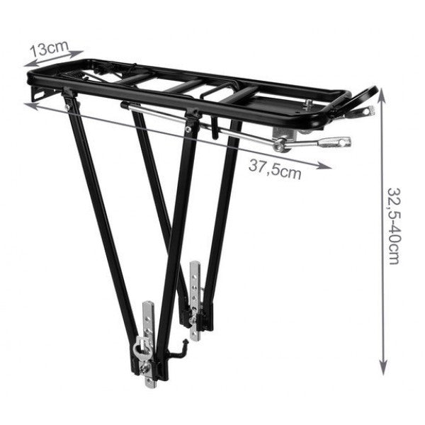 Trizand Fietsenrek Zwart Fietsbagagedrager Aluminium