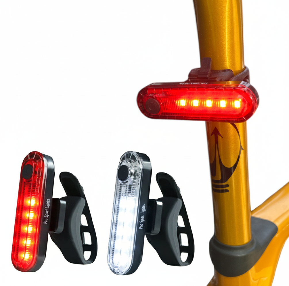 Voorlicht + Achterlicht Fiets 50 Lumen Fietsverlichtingsset Pro Sport Lights Kopen Online