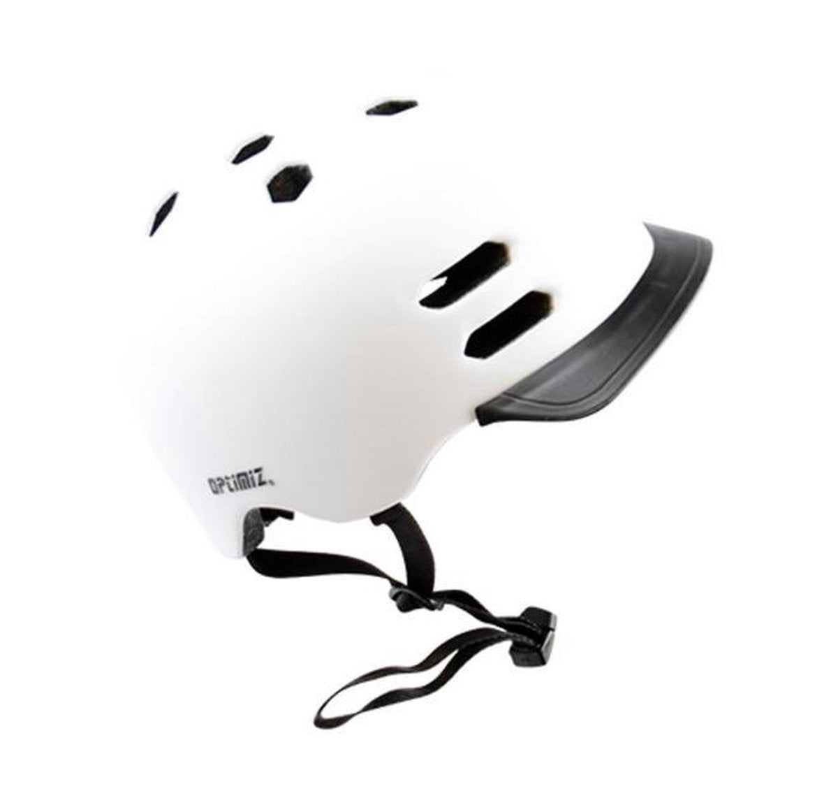 Fietshelm Volwassenen - 58/61cm - Mat Wit - Fietsverlichting Achterlicht