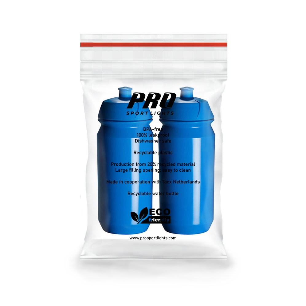 2 x Pro Sport Lights Bidon - 500 ml - Blauw