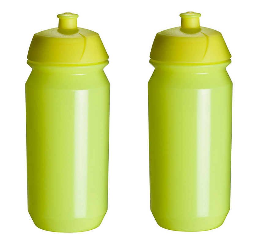 2x Drinking bottle Pro Sport Lights - 500 ml - Fluo yellow