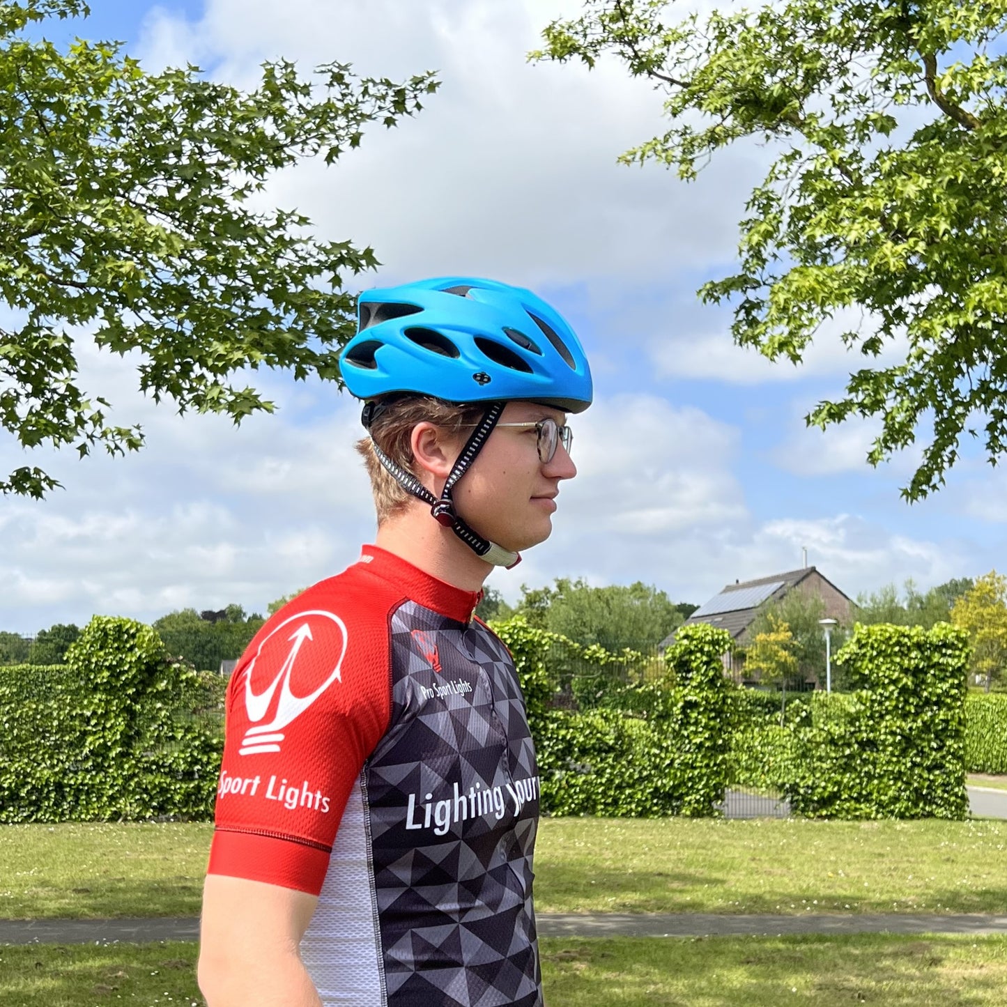 Fietshelm Pro Sport Lights Heren/Dames - Mat Blauw