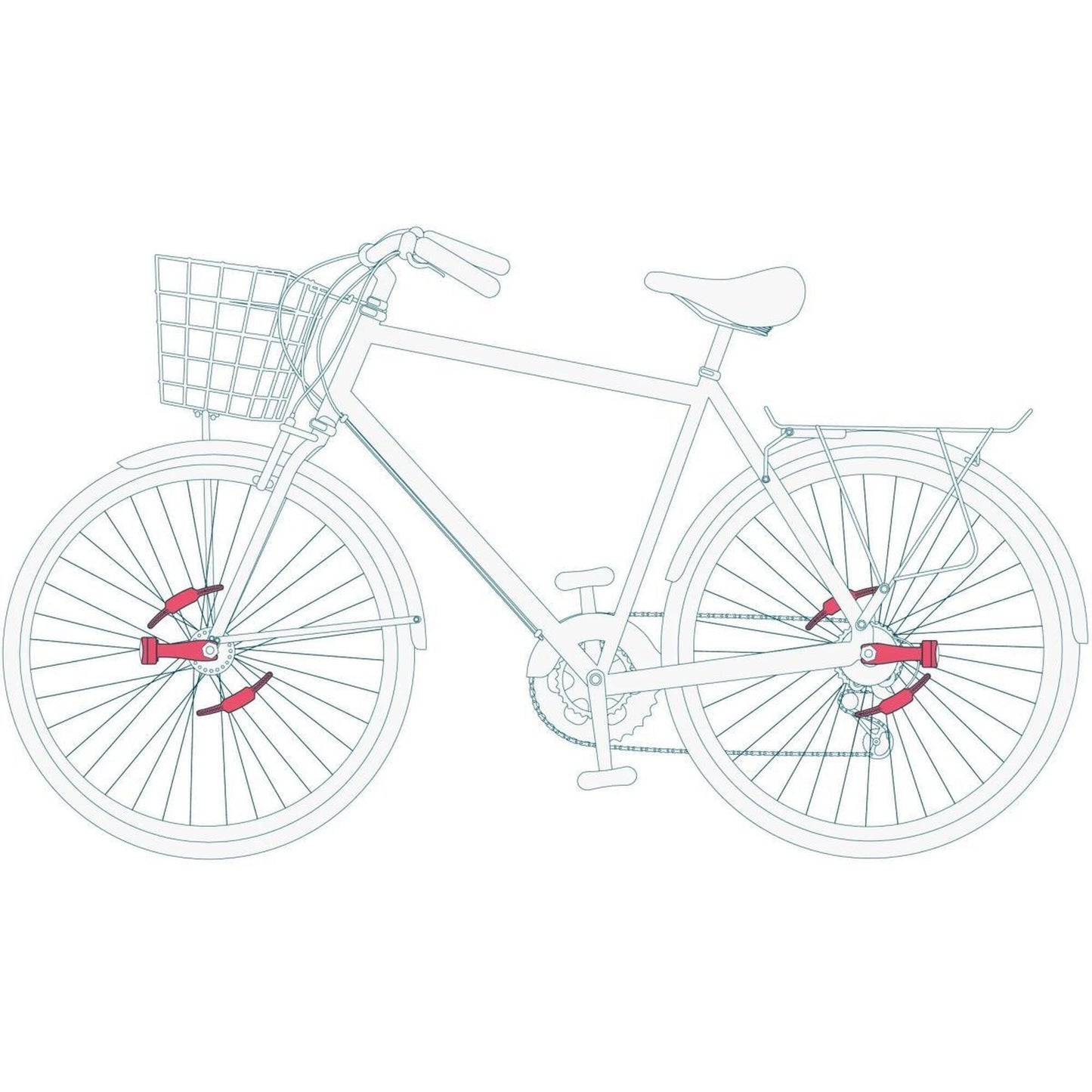Magnetisch positielicht Fietsverlichtingsset - SL250C