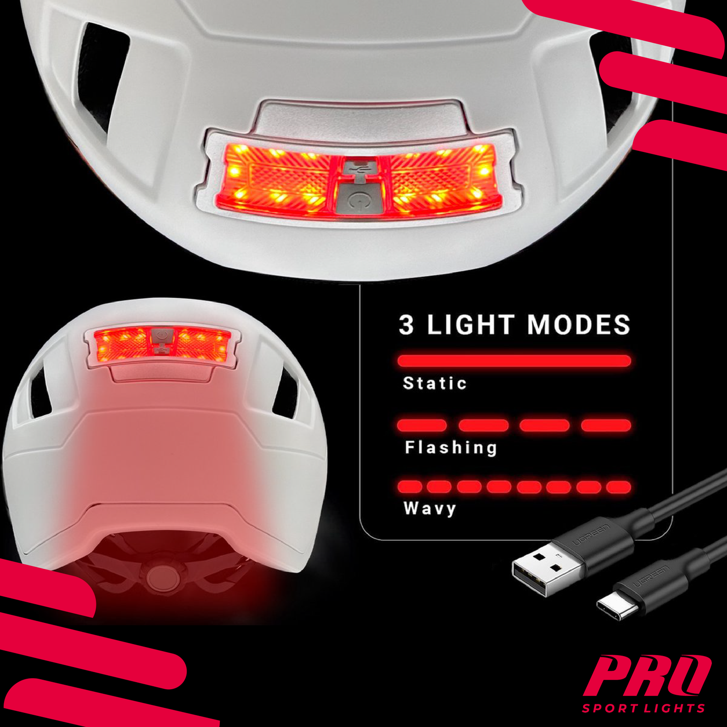 Pro Sport Lights Pedelec Fietshelm NTA 8776 - Wit