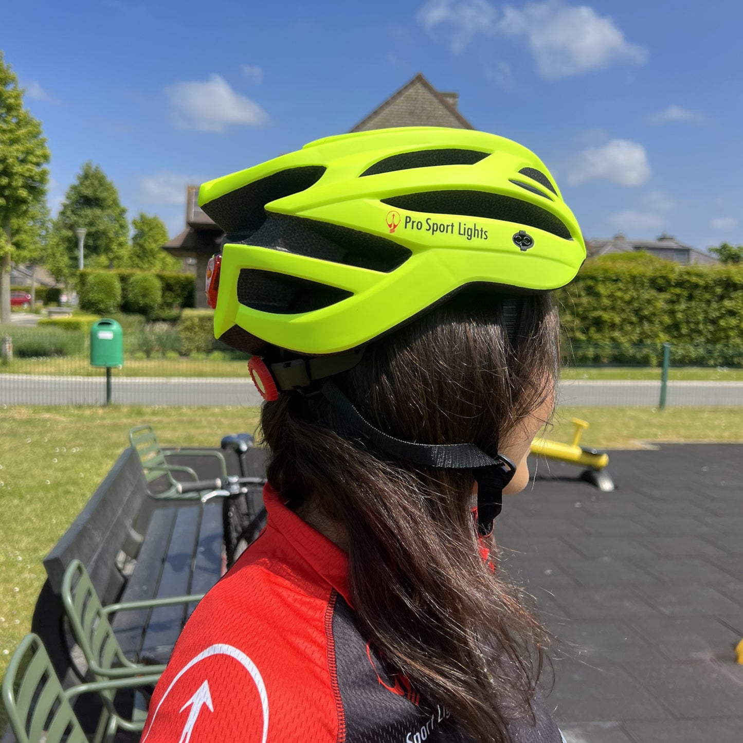Pro Sport Lights Fietshelm - Flashy Geel - 54/61cm