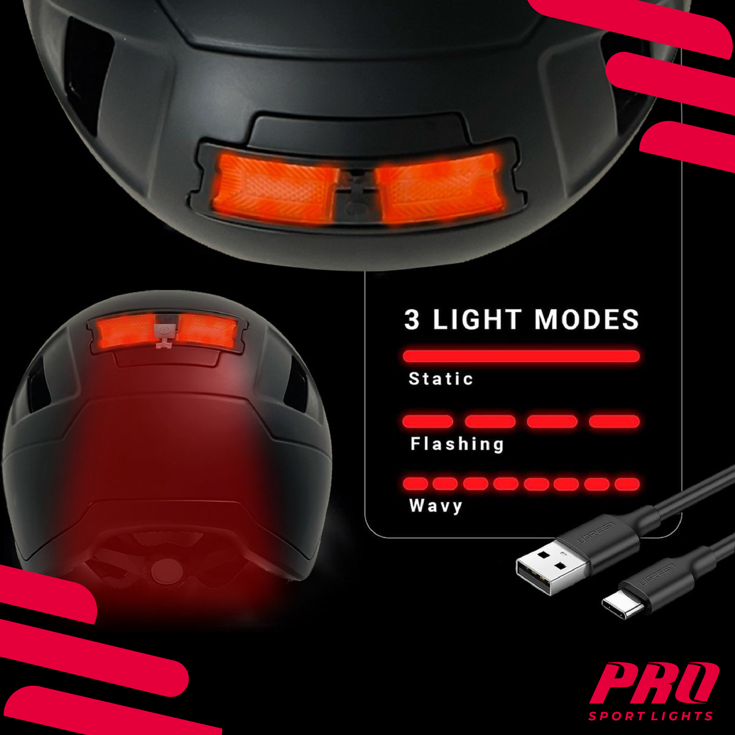 Pro Sport Lights Pedelec Fietshelm NTA 8776 - Zwart