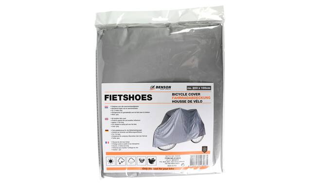 Beschermende fietshoes 200 x 100 cm - grijs