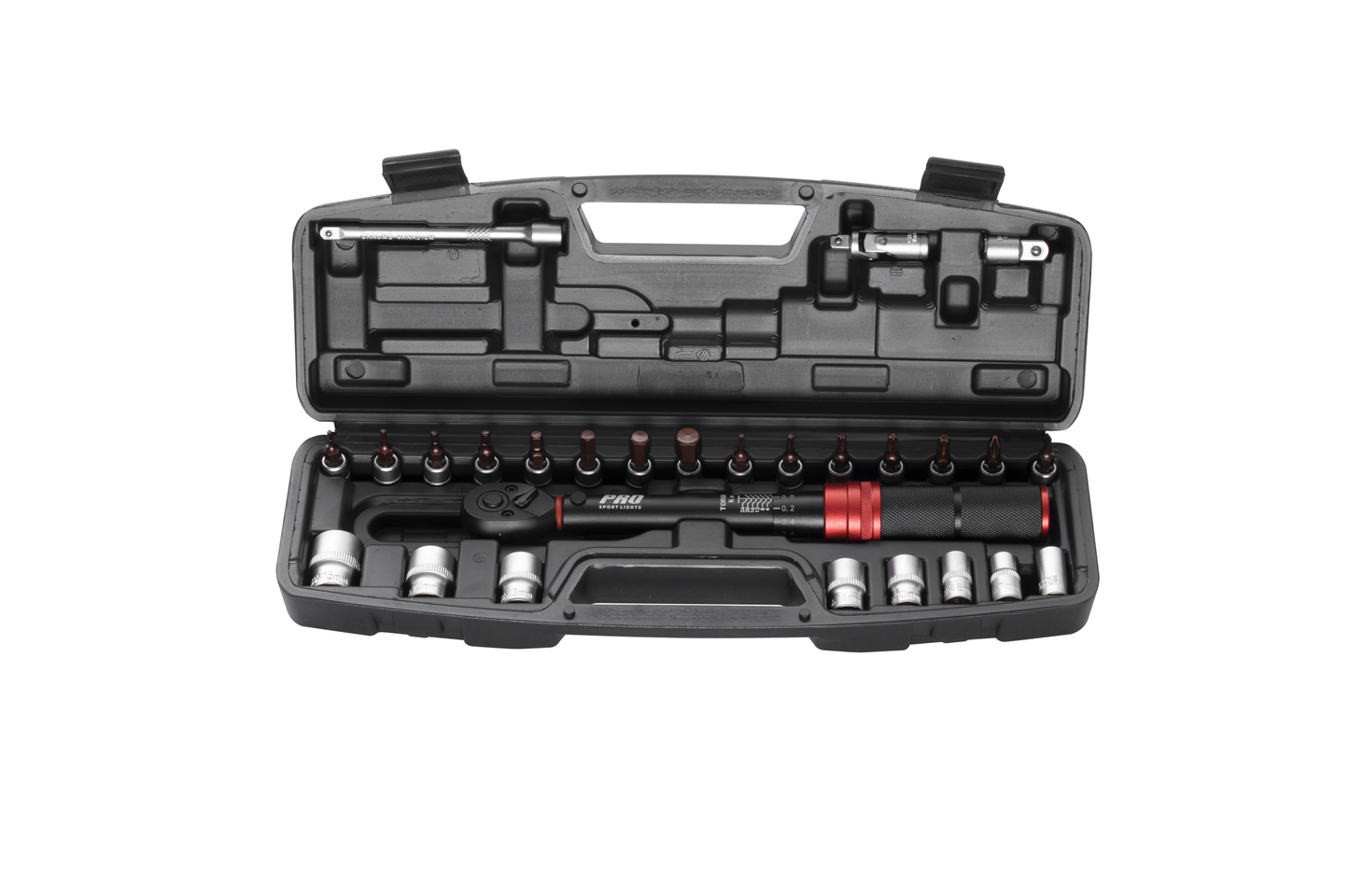 Momentsleutel Set Fiets Gereedschap Koffer 2-24 Nm 1/4" - Rood Zwart Kopen Online