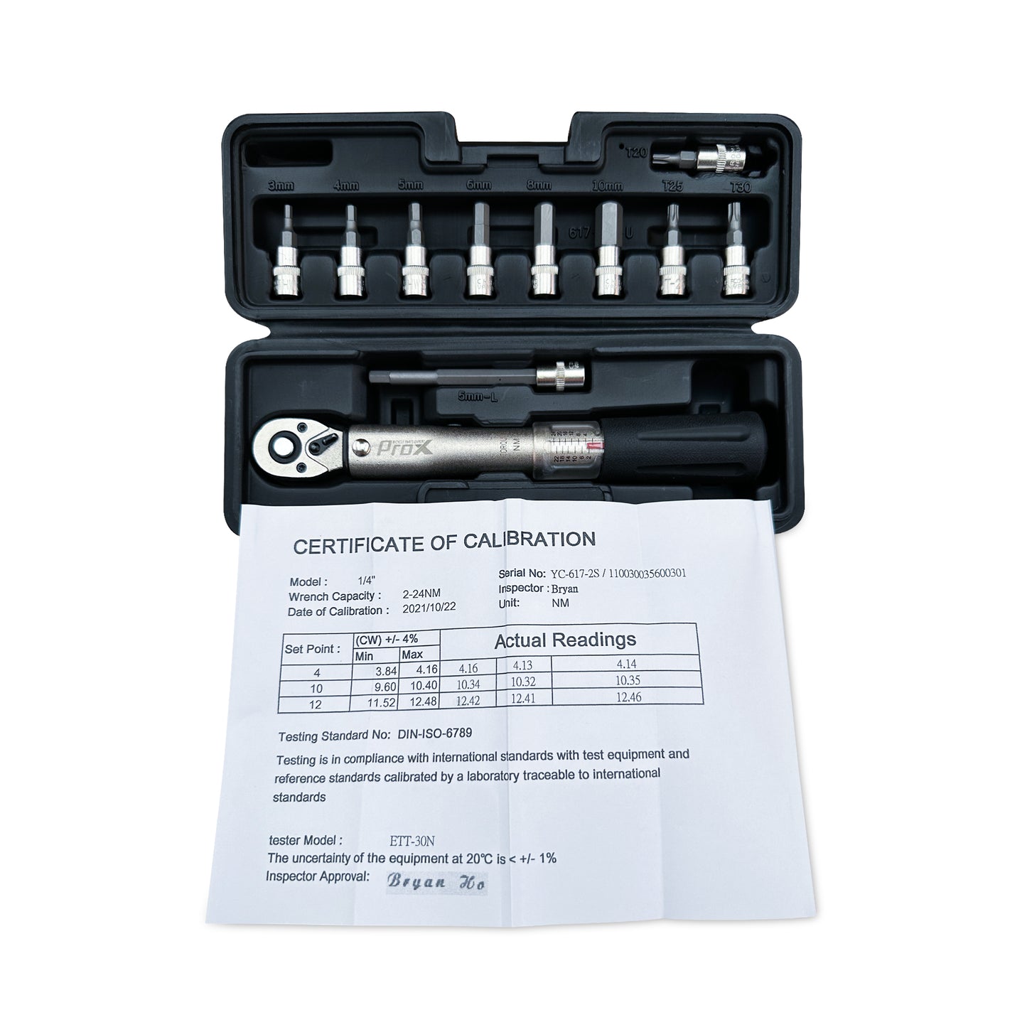 ProX Momentsleutel Fietsgereedschap Set 1/4" 2-24 Nm