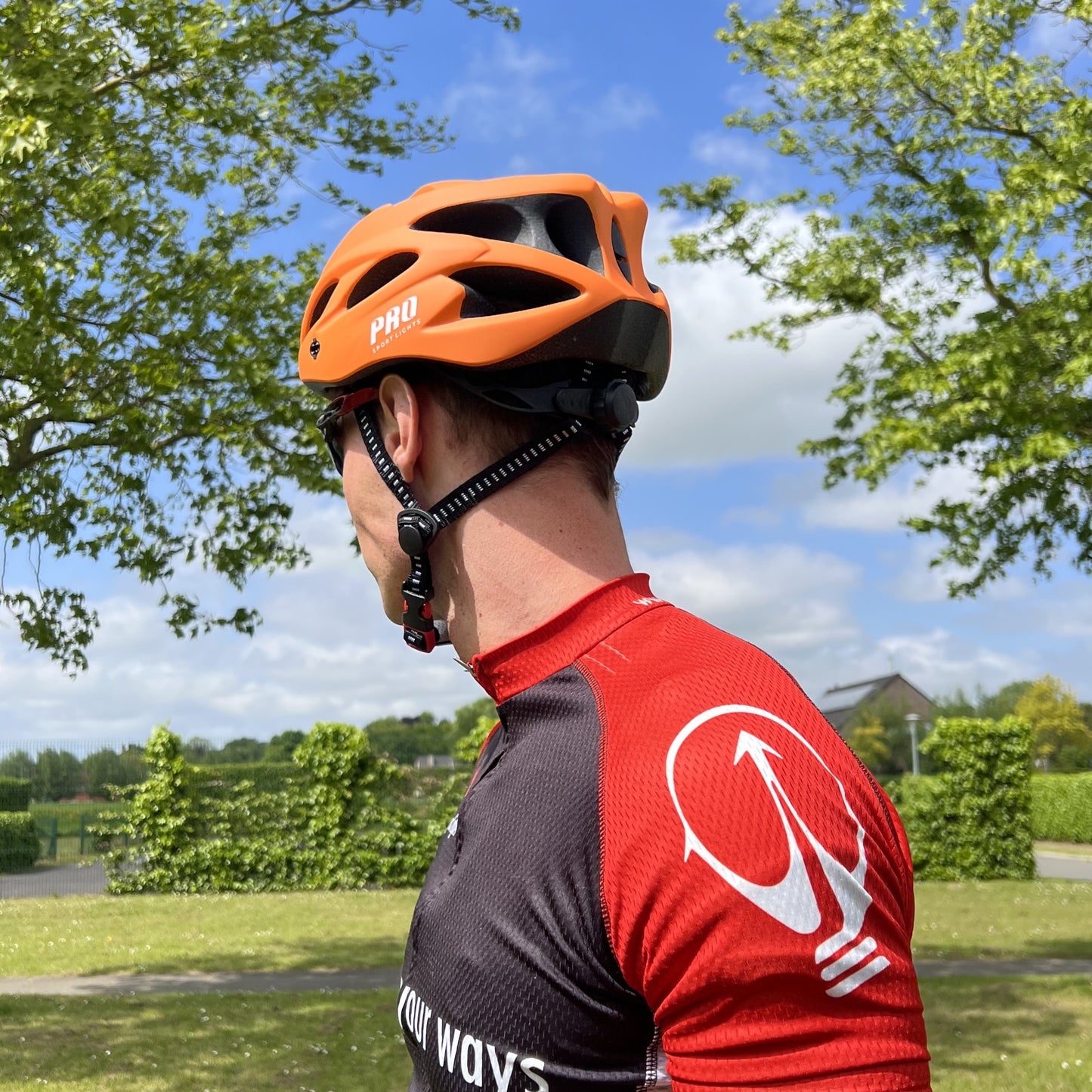 Pro Sport Lights fietshelm Dames/Heren - Volwassenen - Orange