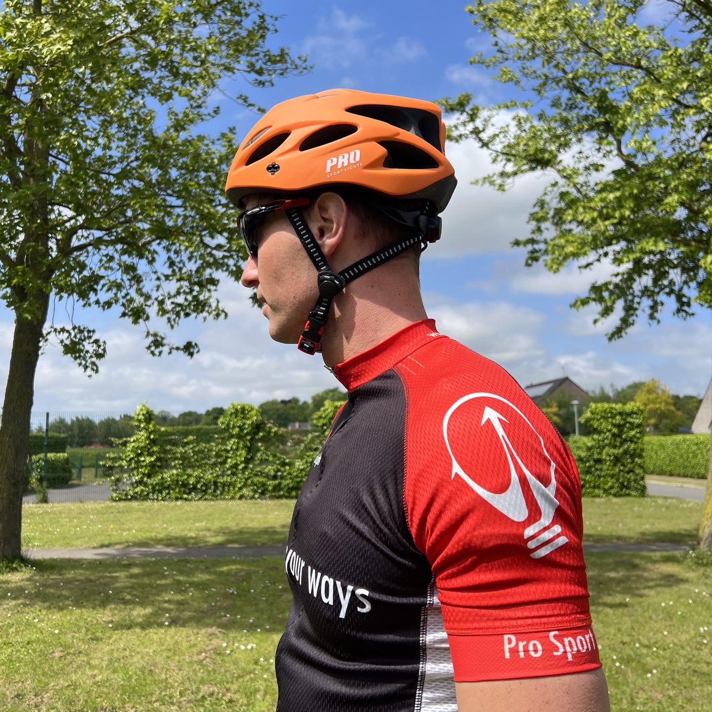 Pro Sport Lights fietshelm Dames/Heren - Volwassenen - Orange