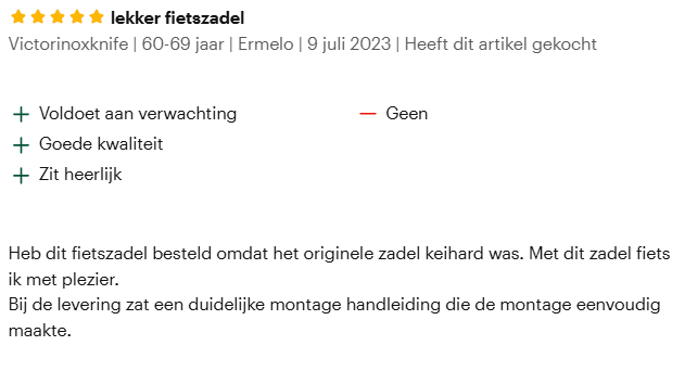 Fietszadel Memory Foam Comfort Pro Sport Lights - Zwart - Dames/Heren