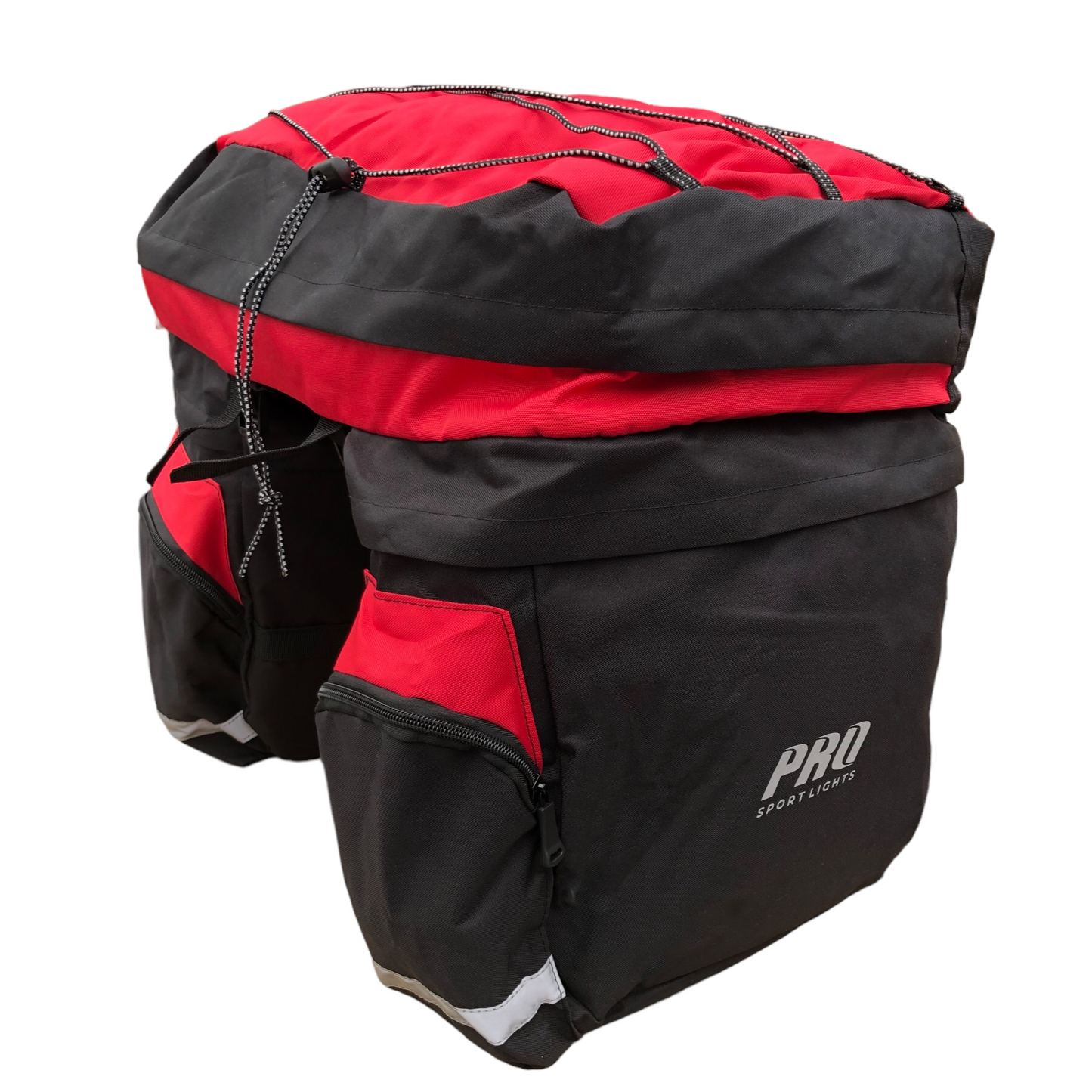 Pro Sport Lights Dubbele fietstas - 46 Liter - Zwart/Rood