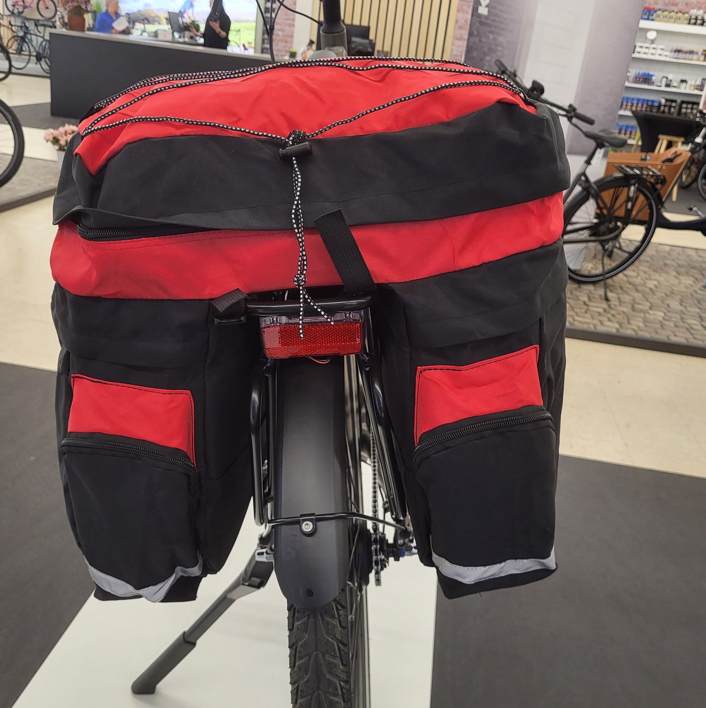 Pro Sport Lights Dubbele fietstas - 46 Liter - Zwart/Rood