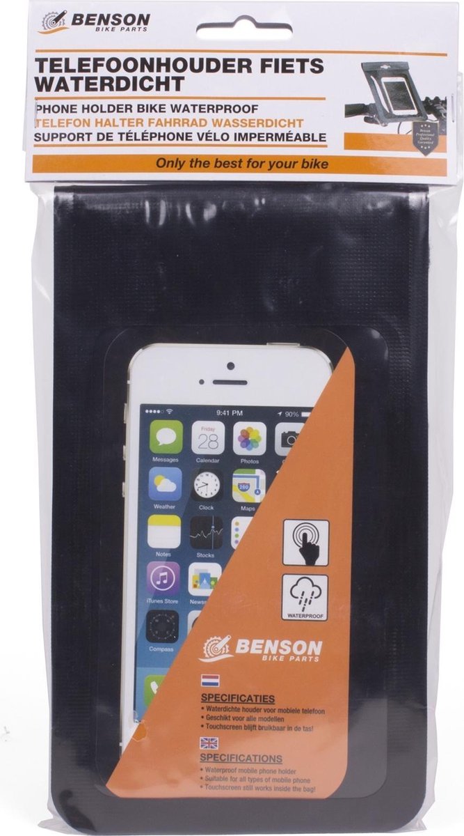 Benson Telefoonhouder Hoes Fiets Zwart Waterdicht