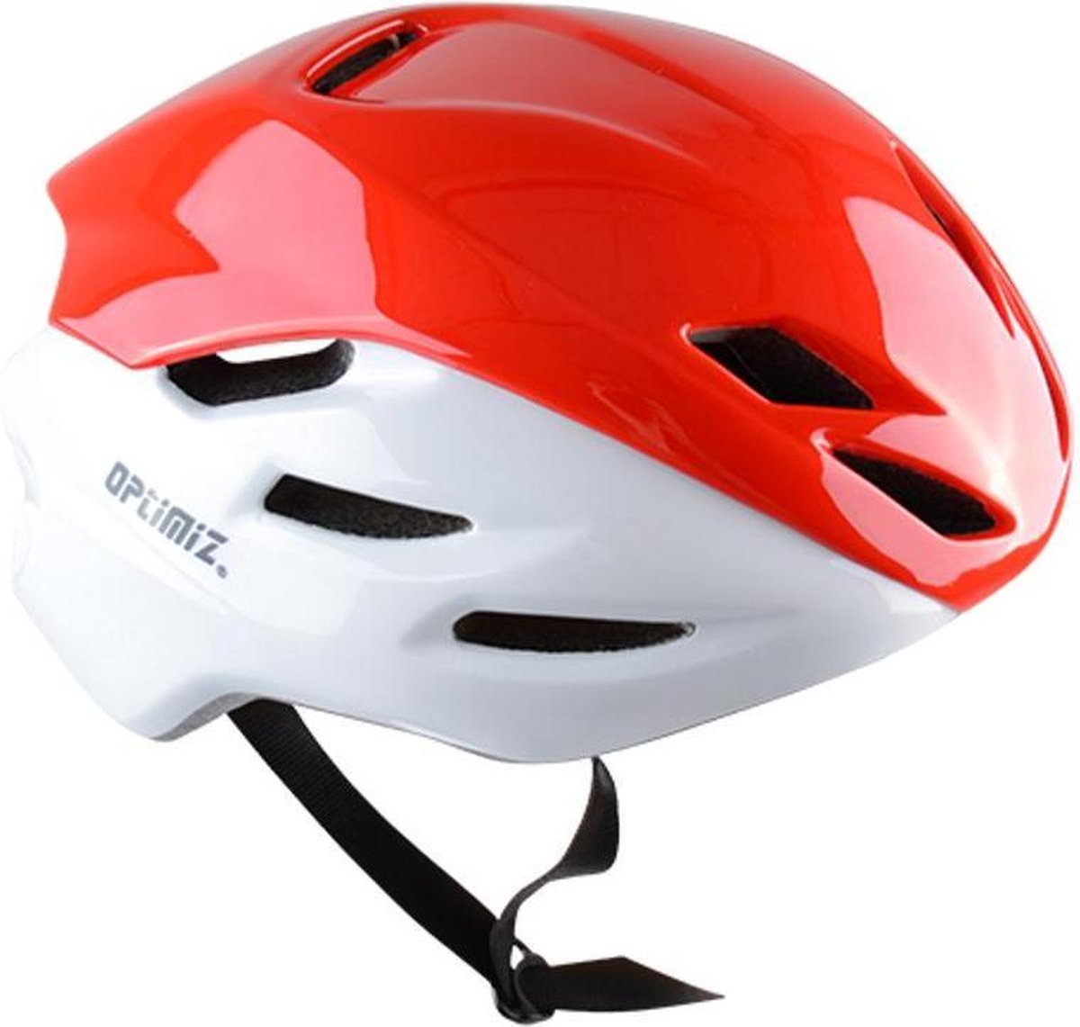 Fietshelm Optimiz Heren/Dames - Glanzend Rood - Race Aero Fietshelm