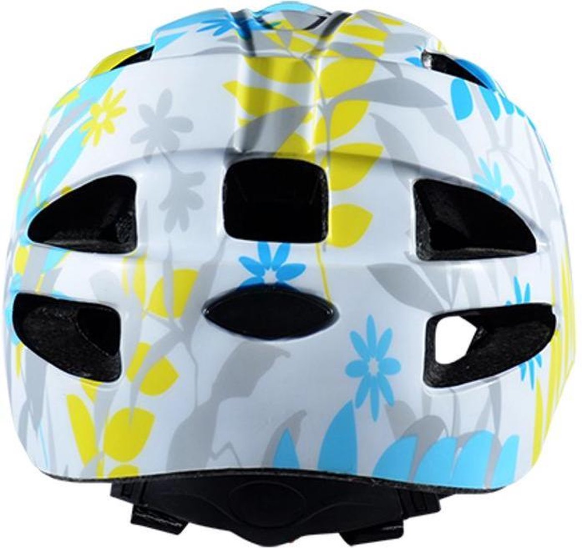 kinderhelm Optimiz - Bloemen Wit Blauw geel