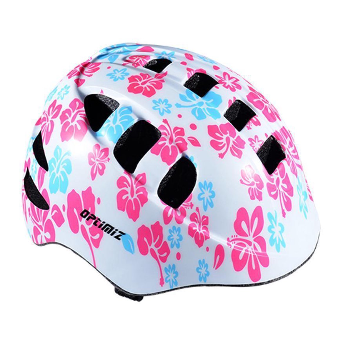 kinderhelm Optimiz - Bloemen Wit Roze Blauw - Extra Small