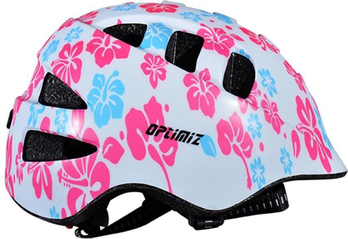 kinderhelm Optimiz - Bloemen Wit Roze Blauw - Extra Small