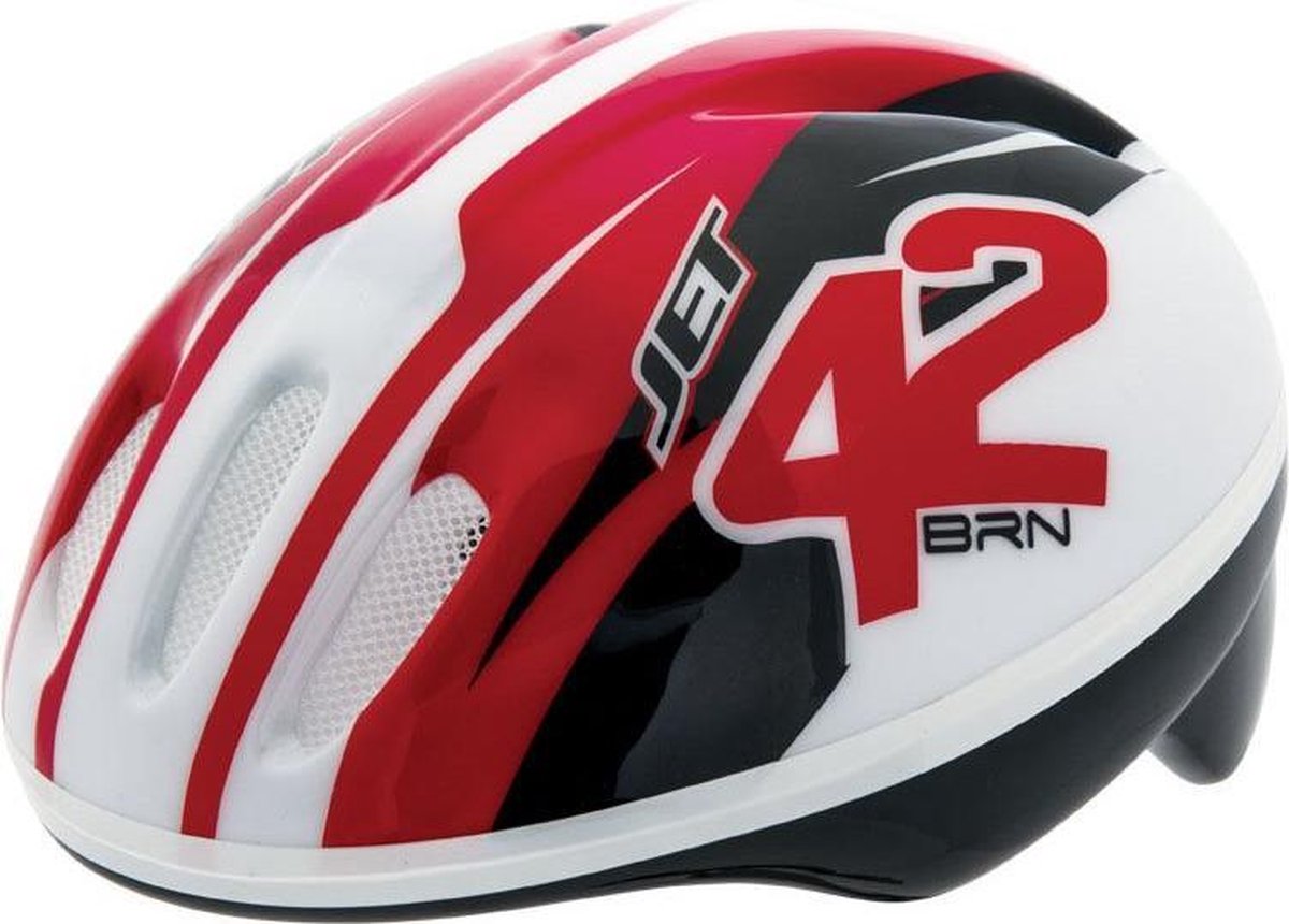 Kinderfietshelm BRN Fietshelm voor kinderen - Rood Kinderhelm 48-50cm
