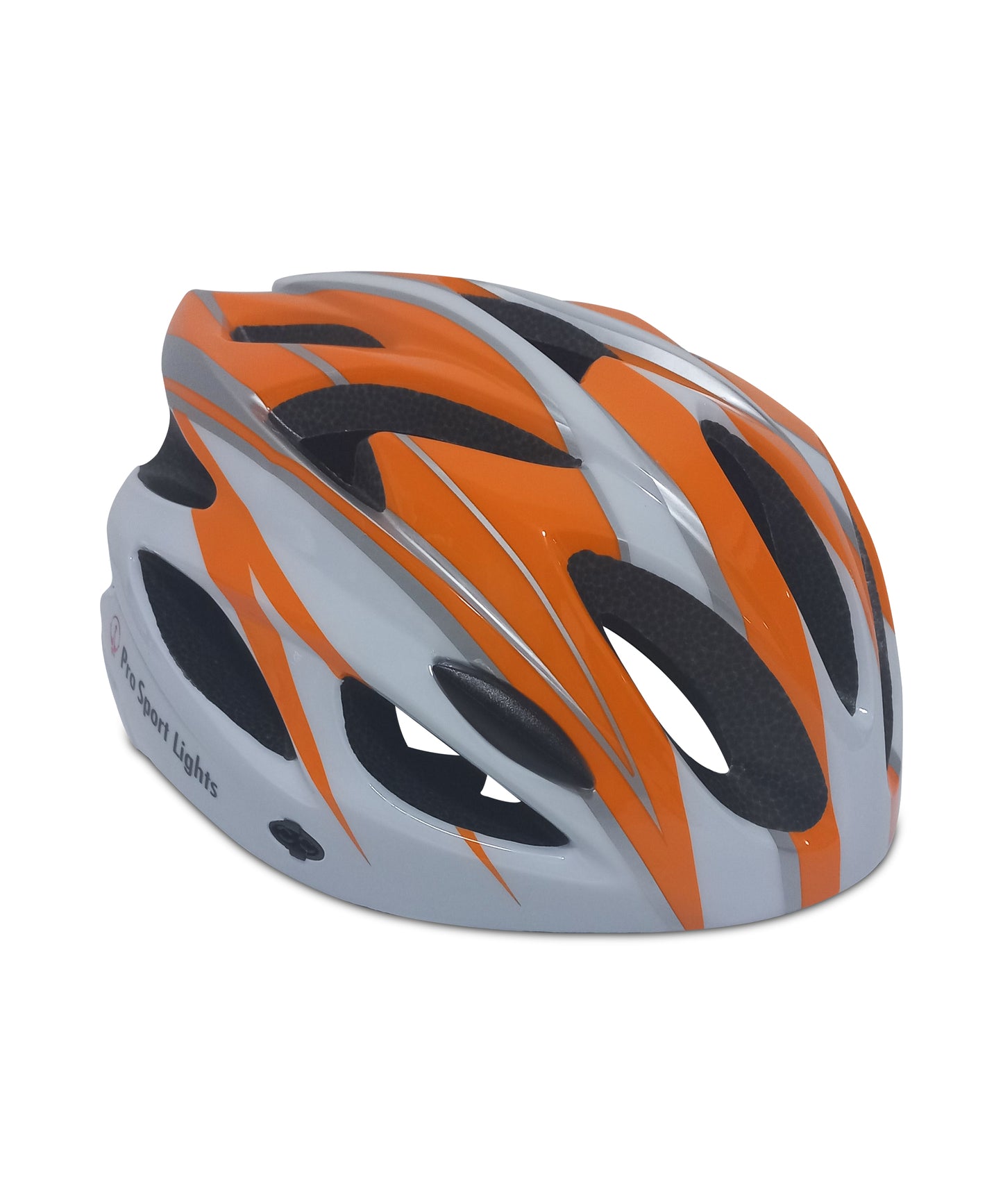 Fietshelm Pro Sport Lights Dames/Heren - Wit/Oranje Medium/Large