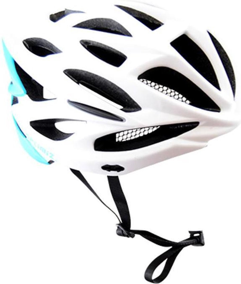 Fietshelm Optimiz - 58/61cm - Matt Wit Blauw