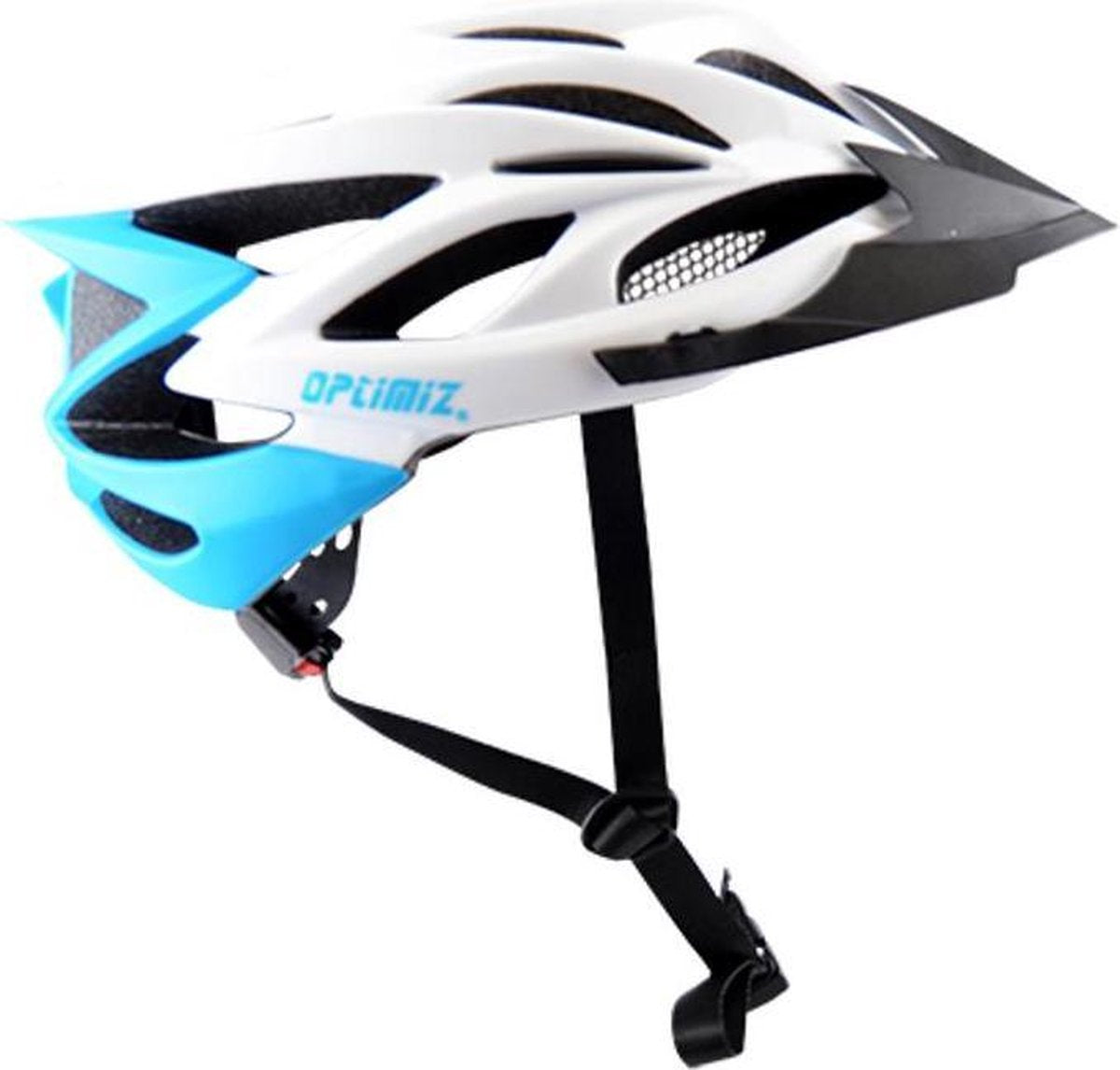 Fietshelm Optimiz - 58/61cm - Matt Wit Blauw