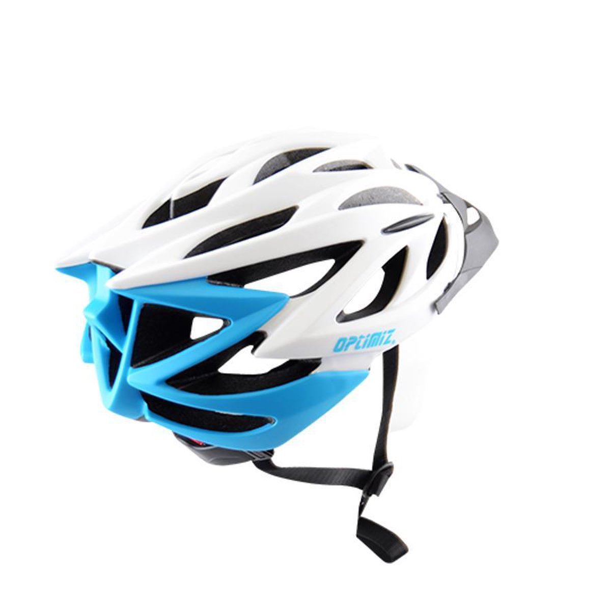 Fietshelm Optimiz - 58/61cm - Matt Wit Blauw