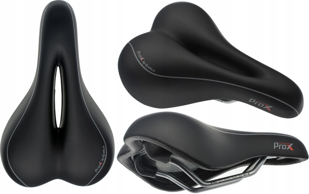 Fietszadel ProX D-2 Gelzadel Full Cut - Zwart