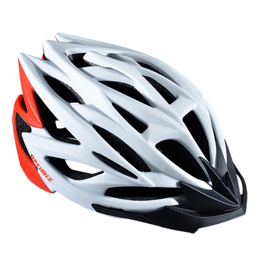 Fietshelm Optimiz - Matt Wit Rood