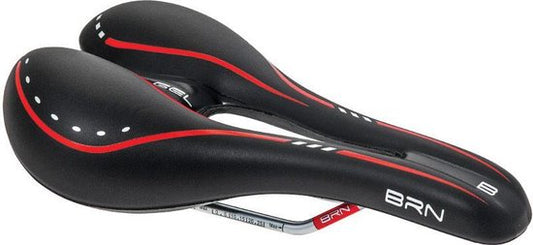 Gel Fietszadel Soft Touch BRN - Rood Zwart - heren