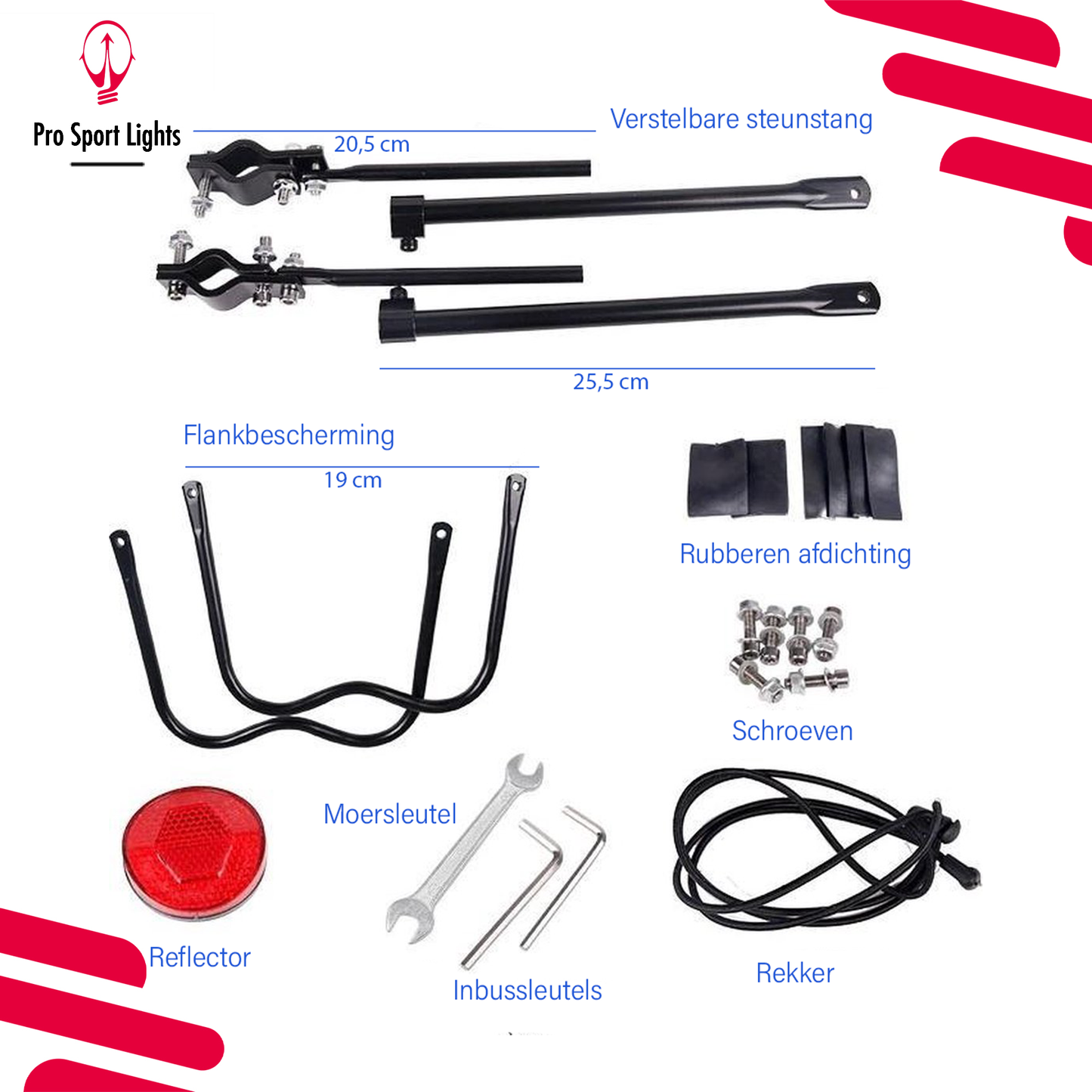 Pro Sport Lights Bagagedrager Mountainbike Verlenger - Tot 50kg