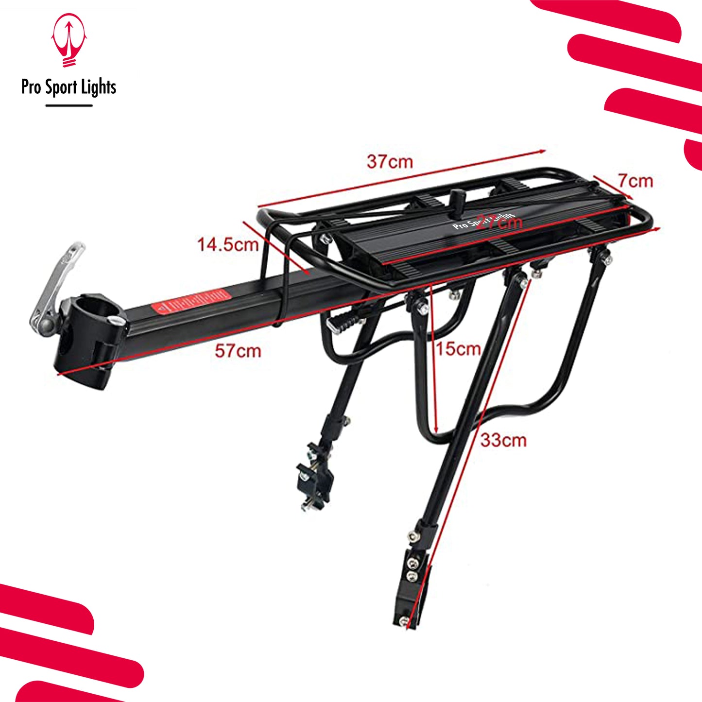 Pro Sport Lights Bagagedrager Mountainbike Verlenger - Tot 50kg