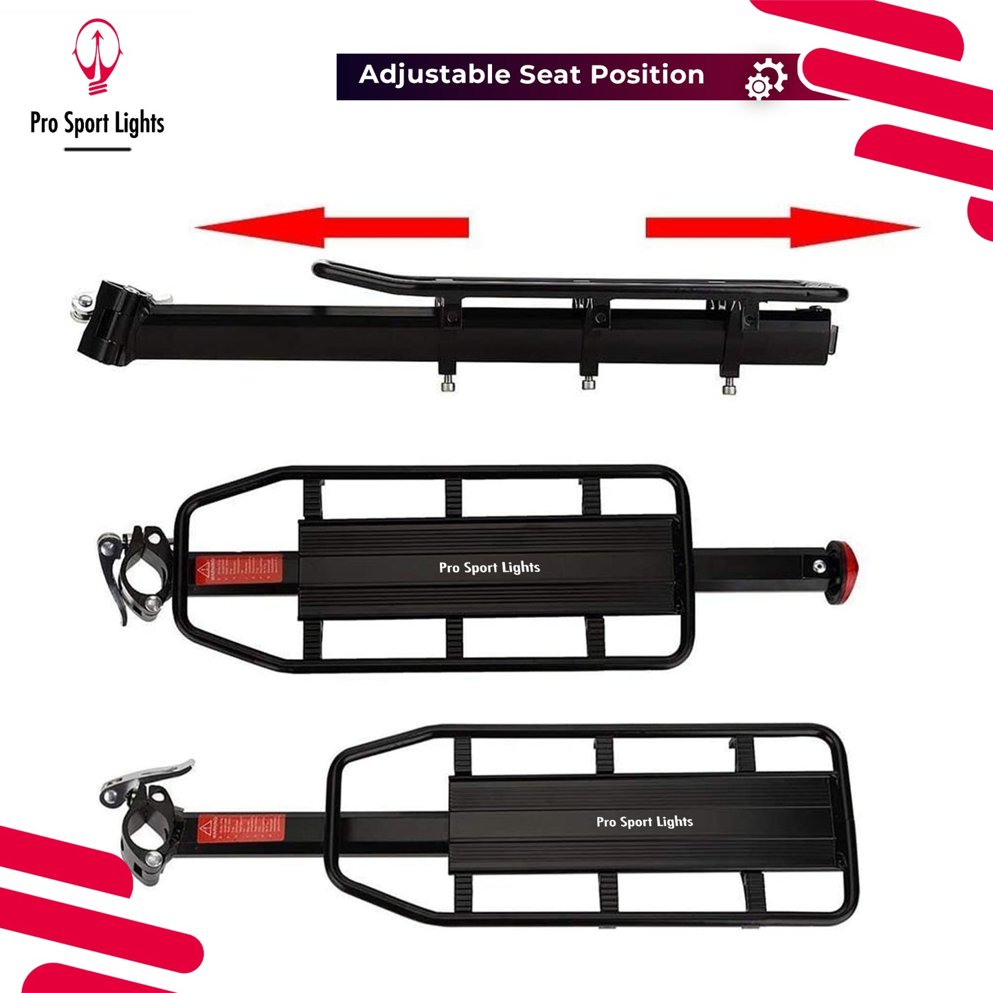 Pro Sport Lights Bagagedrager Mountainbike Verlenger - Tot 50kg