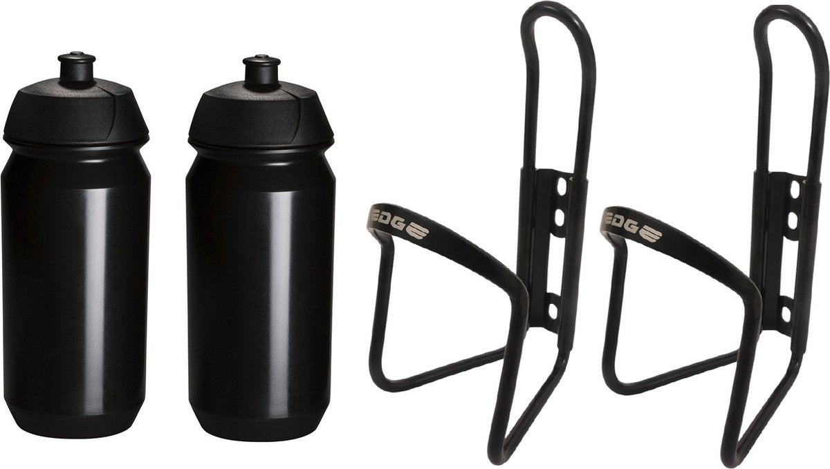 2x Tacx Shiva Bidon - 2x Edge Bidonhouder