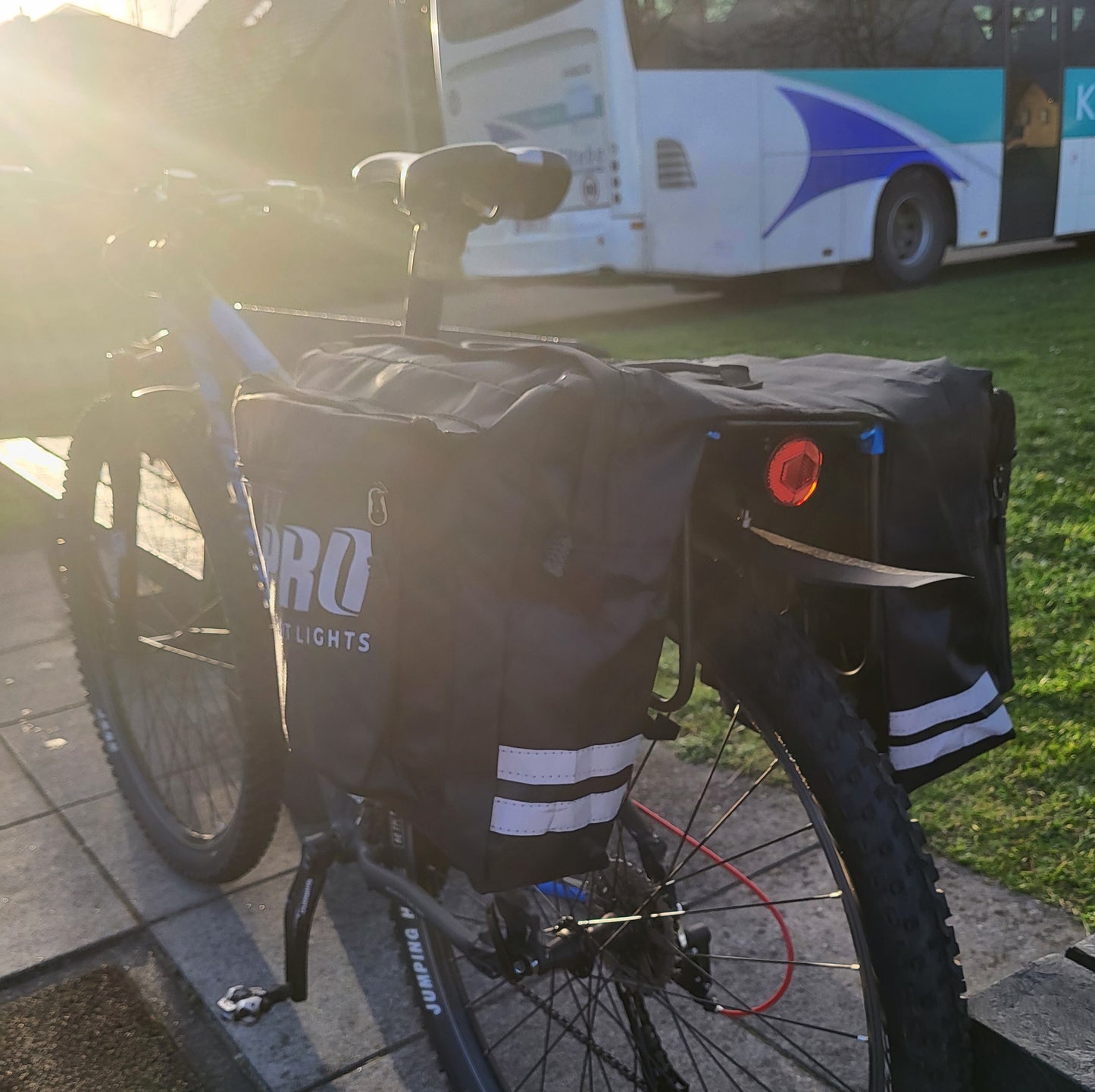 Dubbele Fietstas Pro Sport Lights - Zwart
