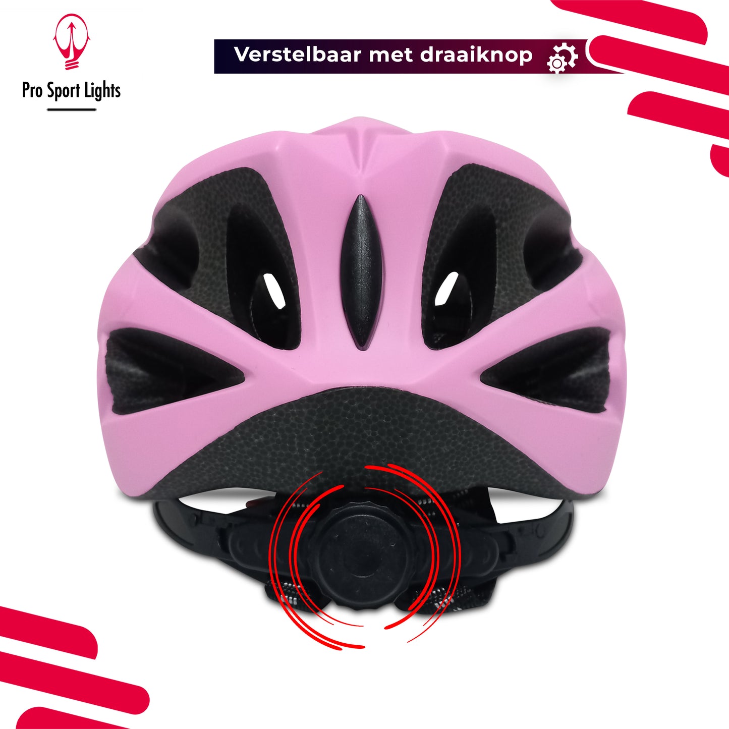 Fietshelm Dames Pro Sport Lights - Roze
